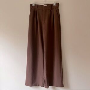 Abercrombie & Fitch Brown Wide-Leg Trousers